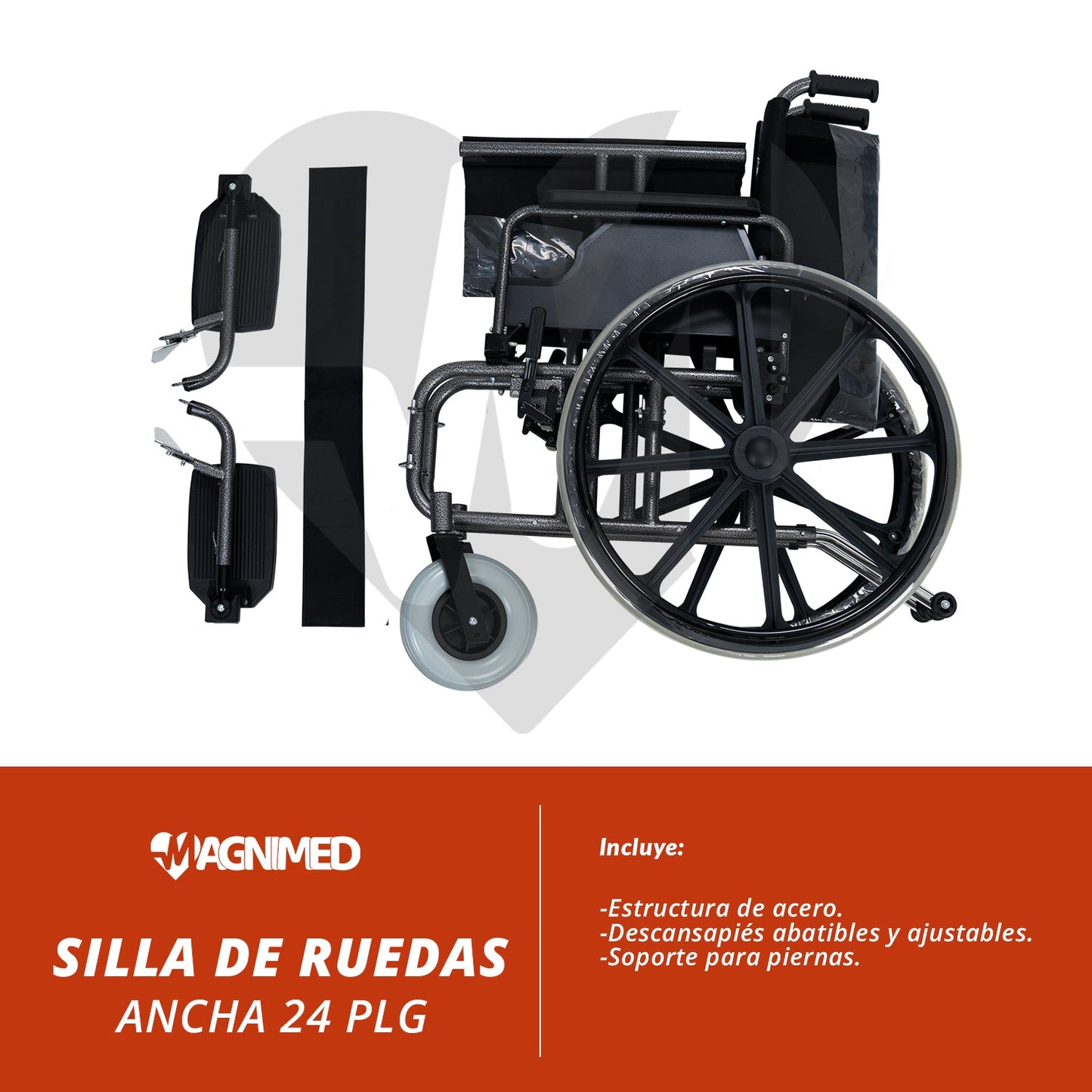 Silla de ruedas ancha