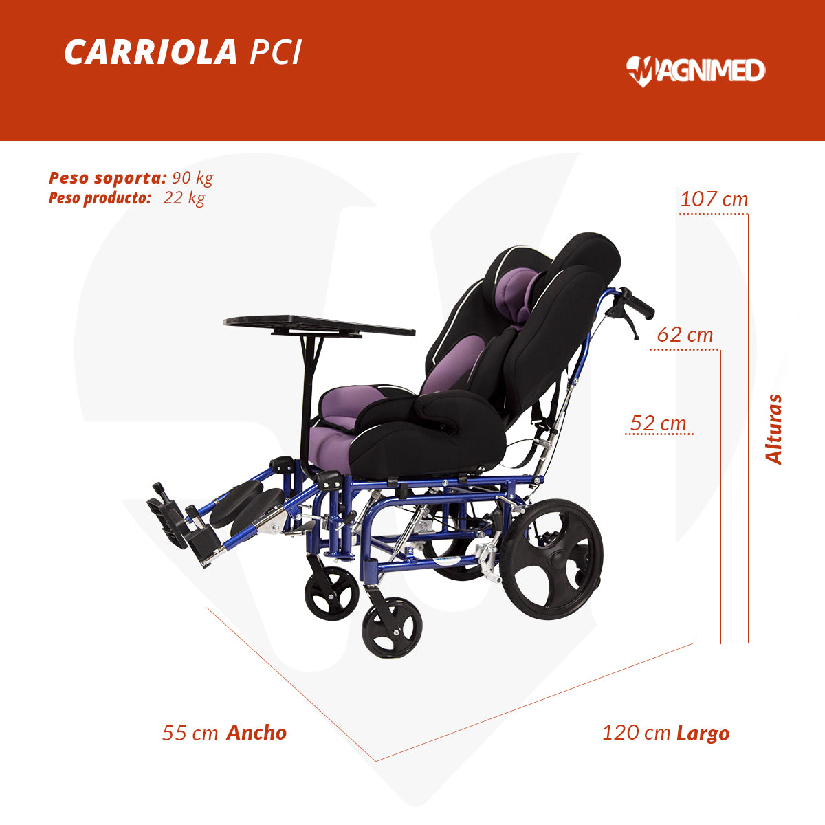Carriola pediátrica P.C.I.