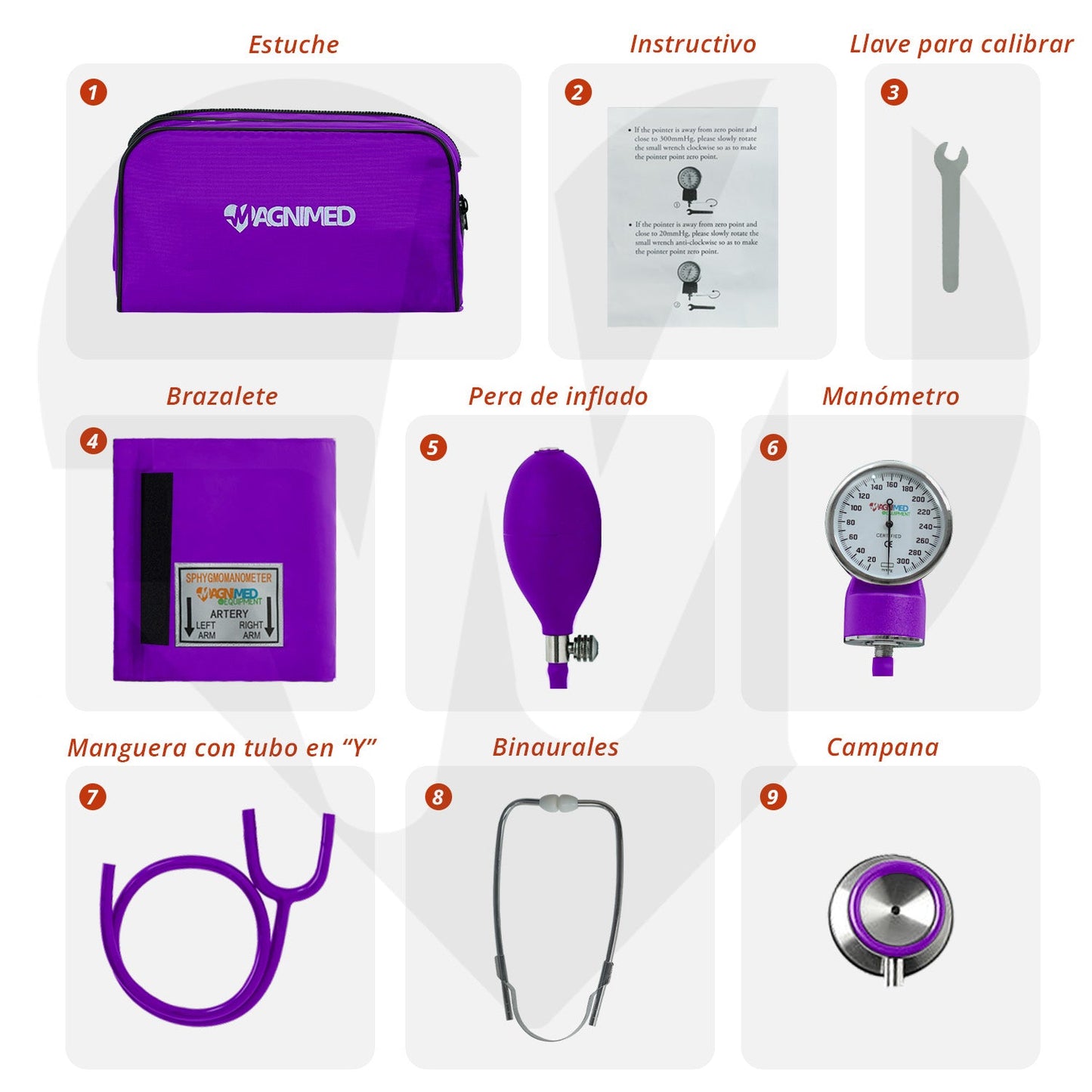 Kit de baumanómetro y estetoscopio doble campana