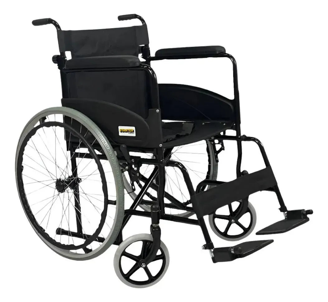 Silla De Ruedas Economica De Lujo Plegable Color Negro