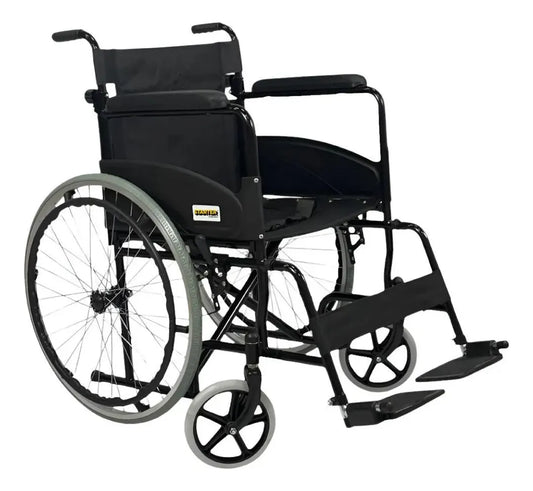 Silla De Ruedas Economica De Lujo Plegable Color Negro