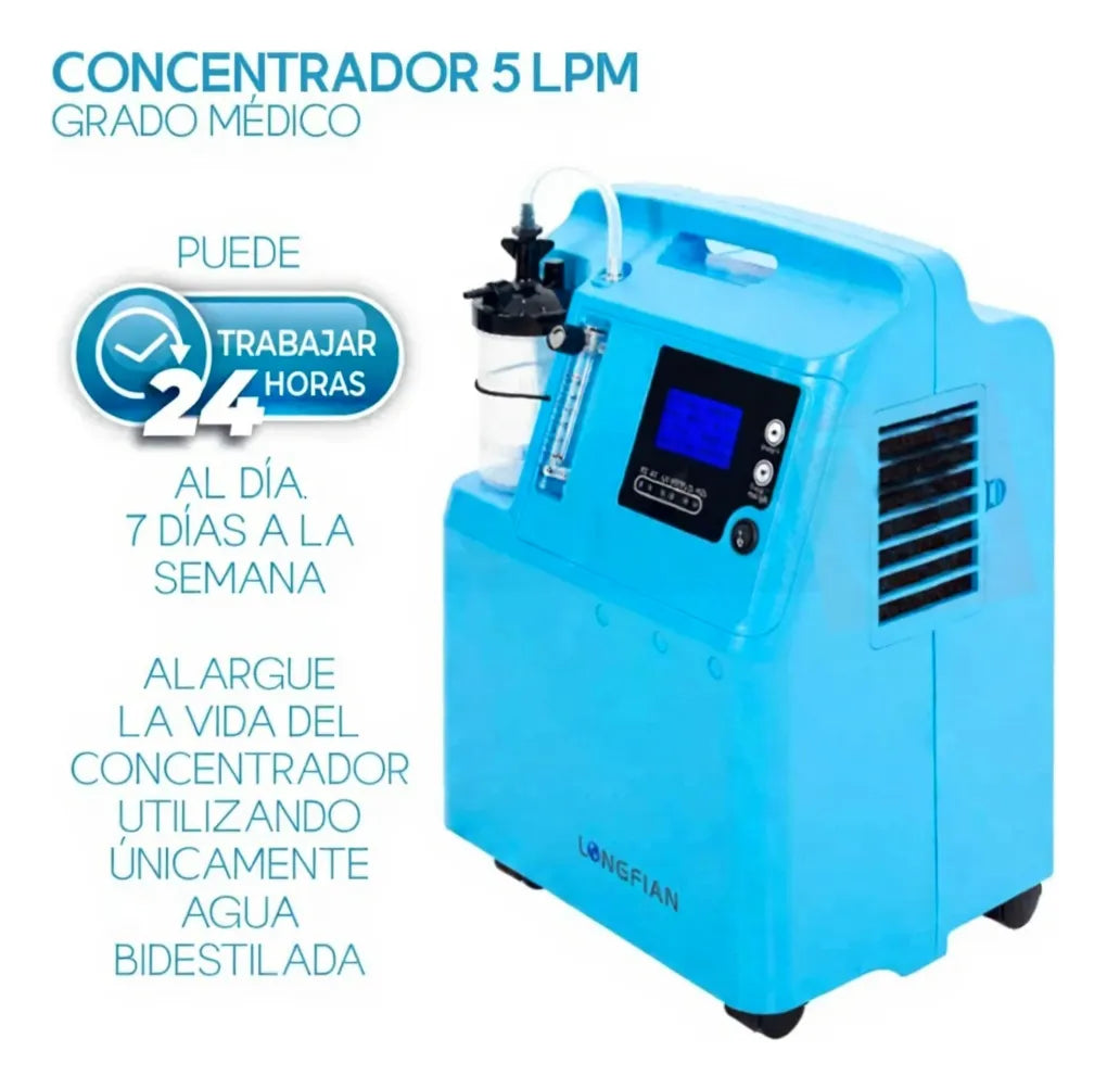 Concentrador de Oxígeno 5 lts. Longfian