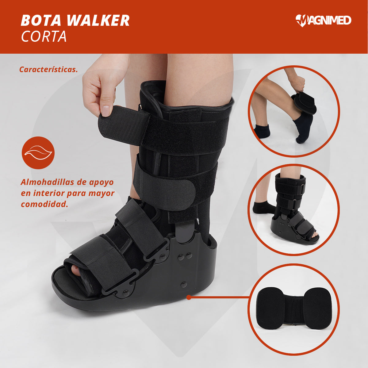Bota walker corta