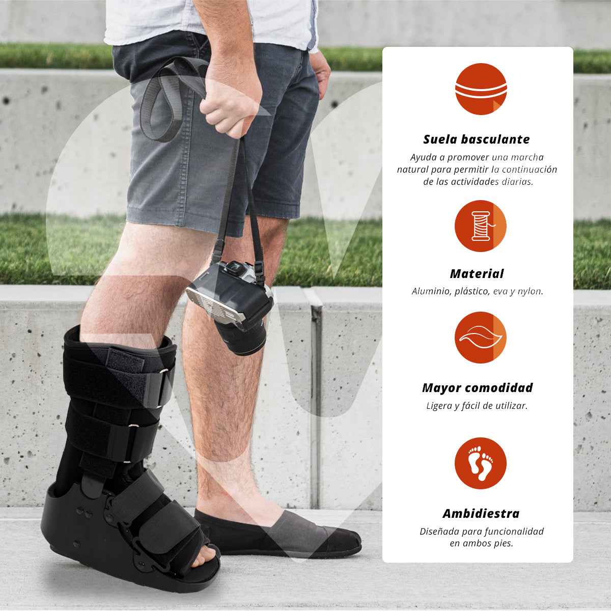 Bota walker corta
