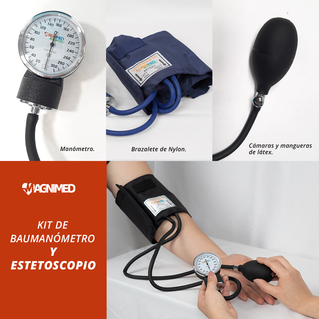 Kit de baumanómetro y estetoscopio simple