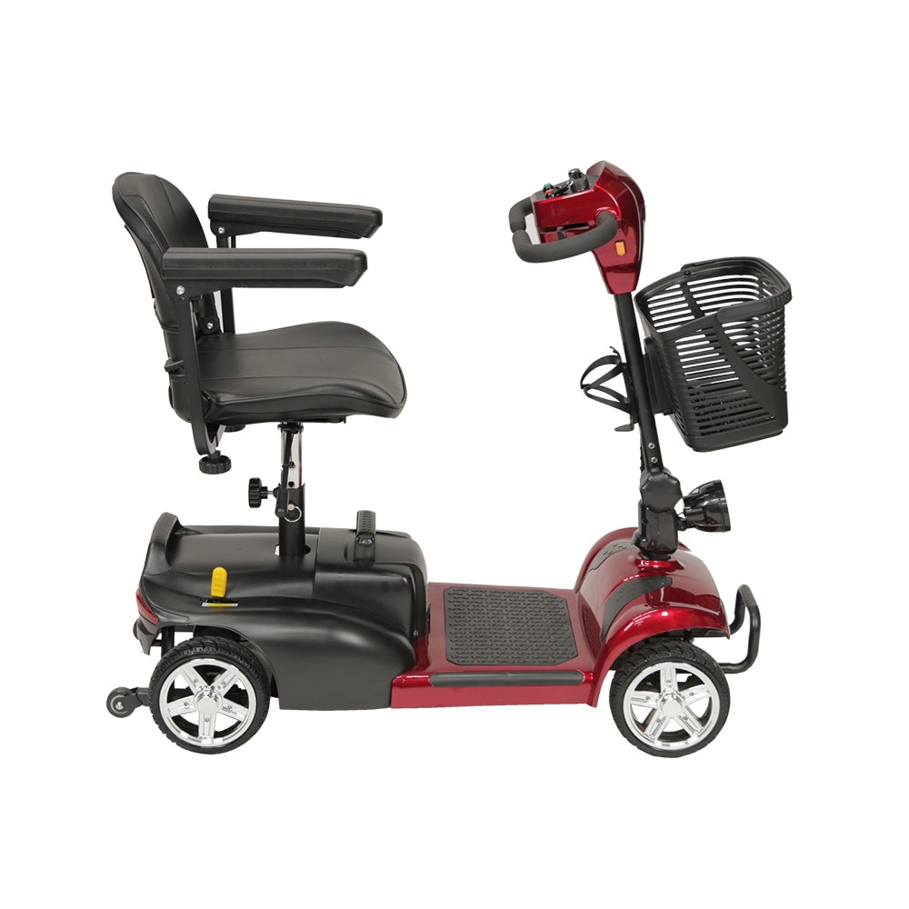 Scooter eléctrico 4 ruedas rojo