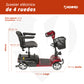 Scooter eléctrico 4 ruedas rojo