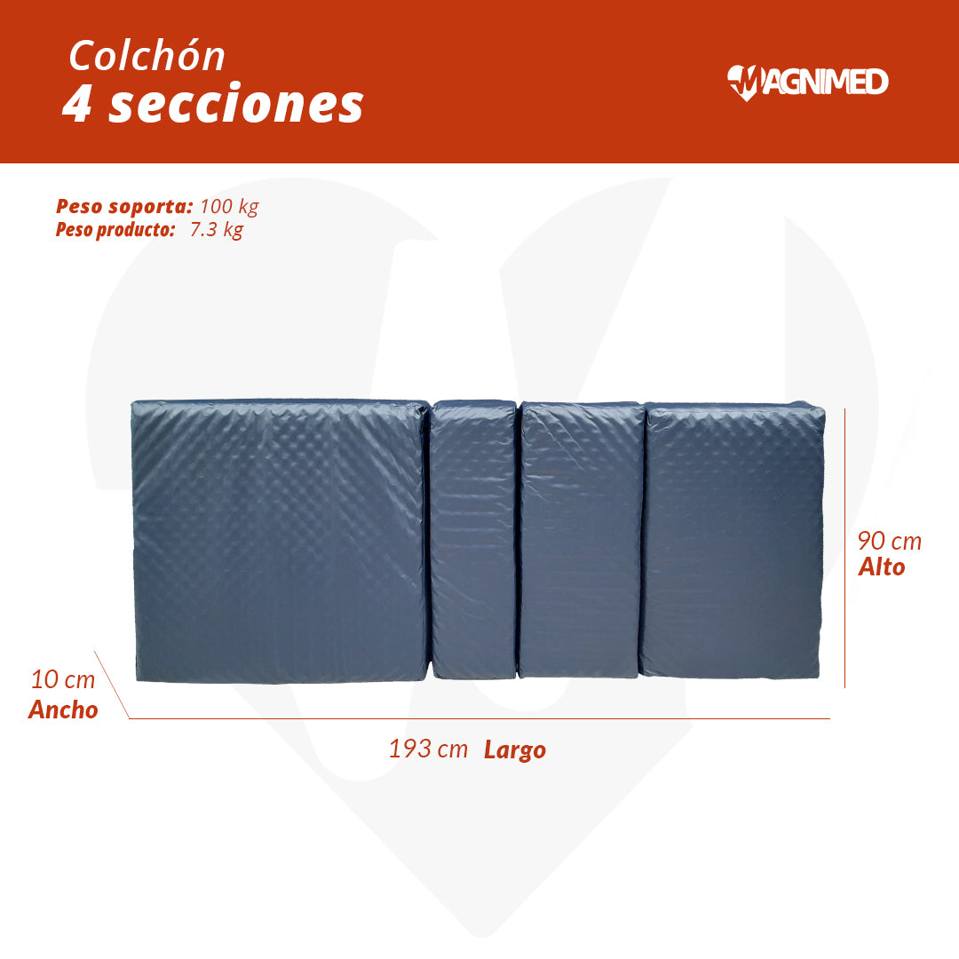 Colchón 4 secciones premier vinil D4