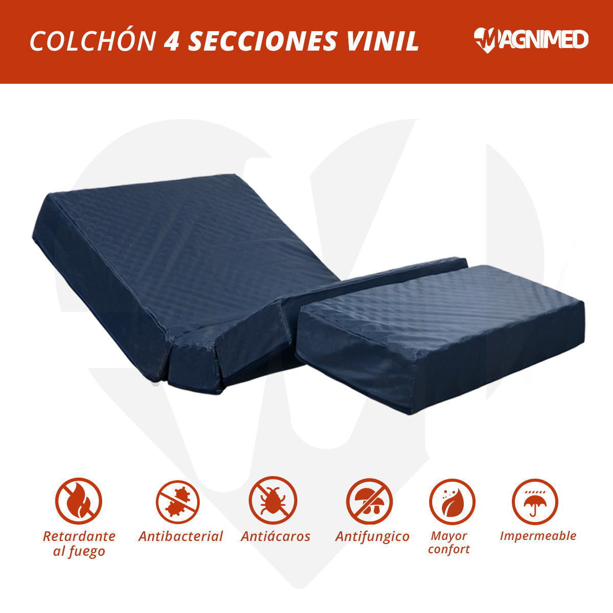 Colchón 4 secciones premier vinil D4