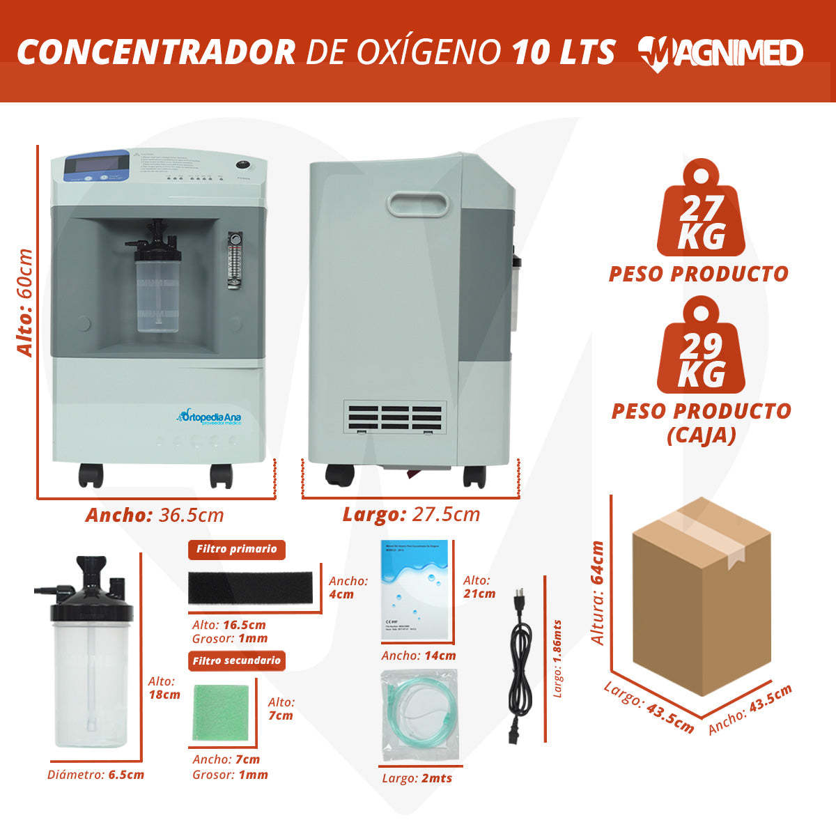Concentrador De Oxígeno 10 Litros