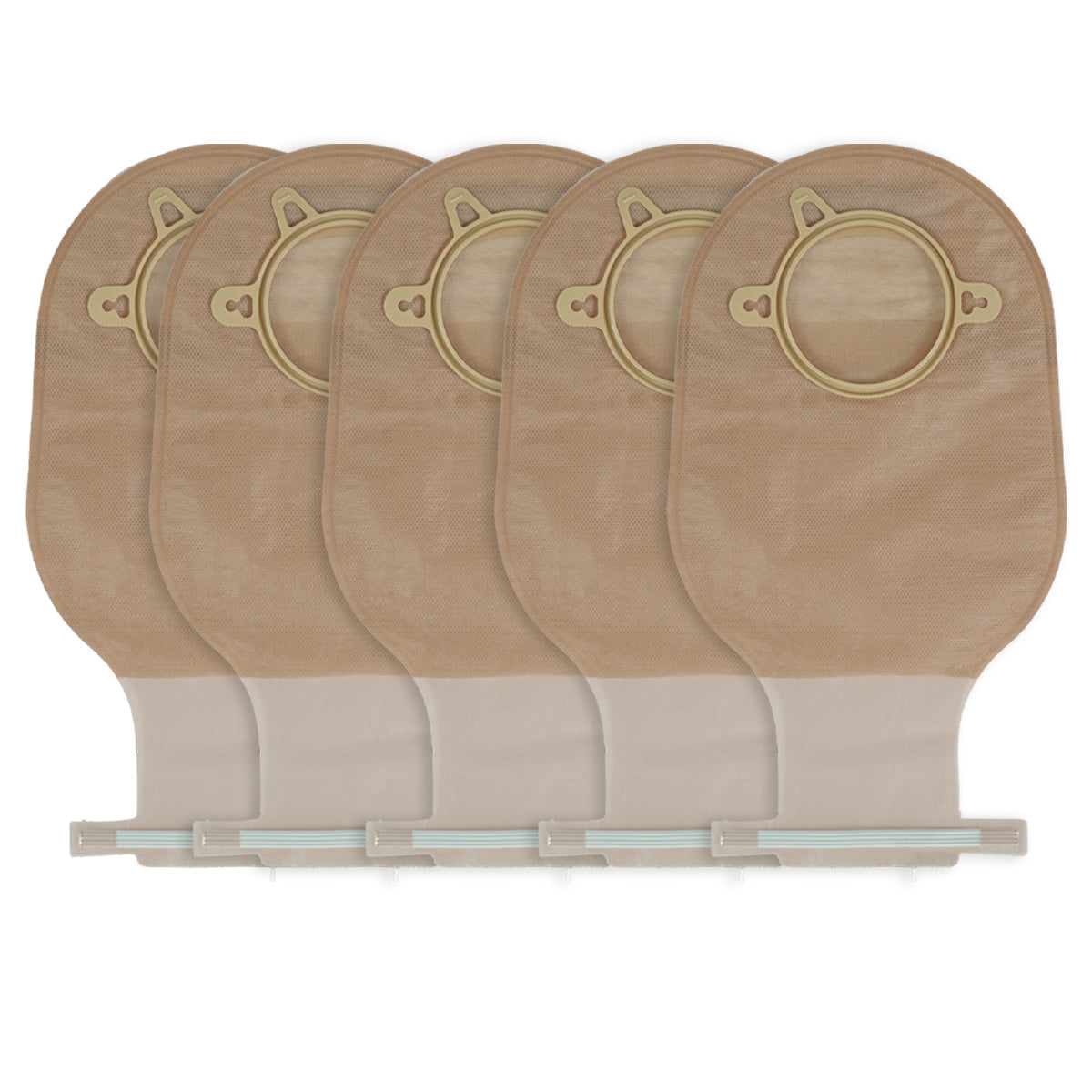 Bolsa para colostomía drenable con aro - 5 piezas