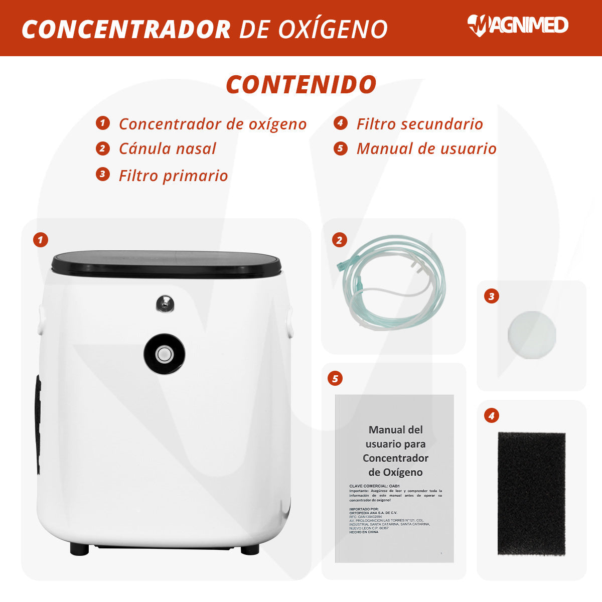 Concentrador De Oxígeno 7 Litros Grado Domestico Compacto